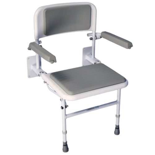 VB535, Aidapt, Solo Deluxe Shower Seat, Shower Seat, Padded Shower Seat, Seat, Height Adjustable, Shower Seat with arms, Bathroom Aid