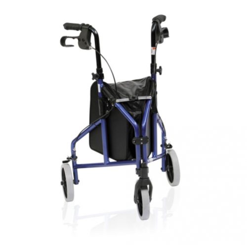 Tri Wheeled Folding Walker Blue