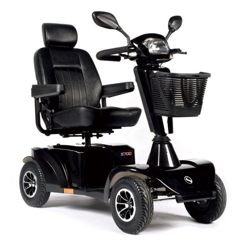 Sunrise Sterling S700 Mobility Scooter Black, Black, Sunrise, Sterling, S700 Mobility Scooter, Mobility Scooter, 8MPH, 8 mph, Mobility, Full Suspension, Lights and Indicators, Road Legal Scooter, Electric Mobility Scooter,
