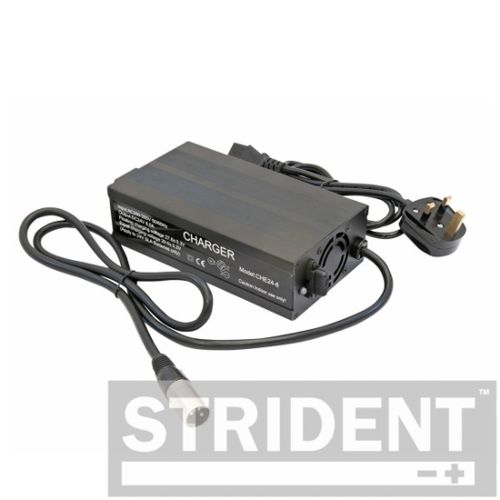 Strident 24V 8 Amp Battery Charger, Ivanhoe, Suitable for batteries 50ah to 100ah, charges mobility scooter